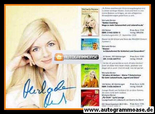 Autogramm Schauspieler | Michaela MERTEN | 2006 (Portrait Color Bücher)