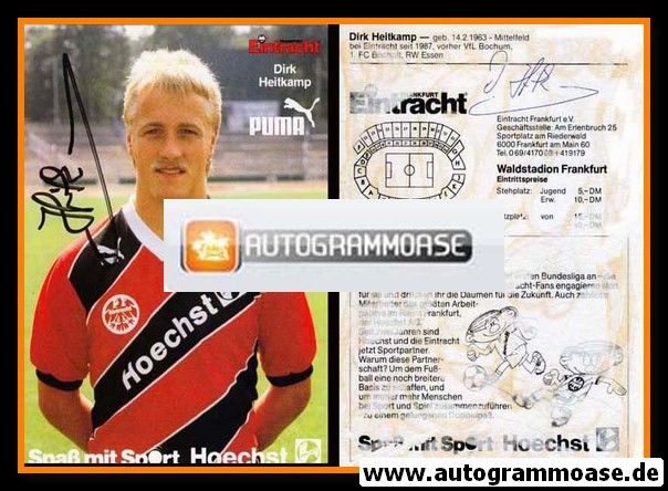 Autogramm Fussball | Eintracht Frankfurt | 1987 | Dirk HEITKAMP