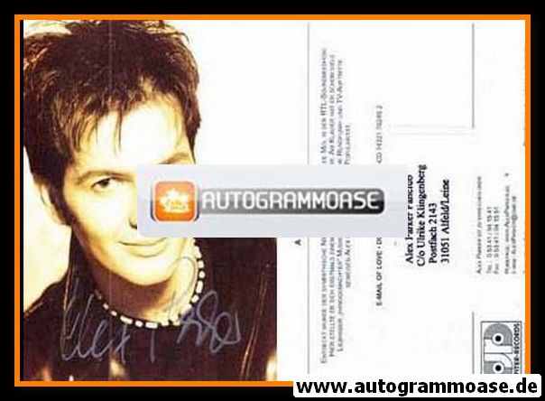 Autogramm Schlager | Alex PARKER | 2001 "E-Mail Of Love" (Portrait Color Jupiter)