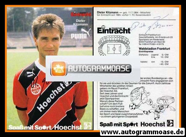Autogramm Fussball | Eintracht Frankfurt | 1987 | Dieter KITZMANN