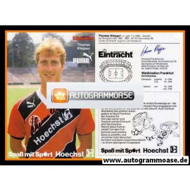 Autogramm Fussball | Eintracht Frankfurt | 1987 | Thomas KLEPPER