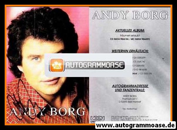 Autogramm Schlager | Andy BORG | 2004 "Träumen Erlaubt" (Portrait Color Koch)