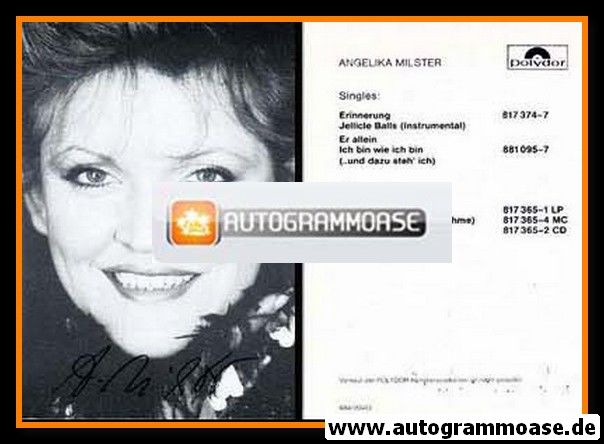 Autogramm Schlager | Angelika MILSTER | 1984 (Polydor Diskografie)