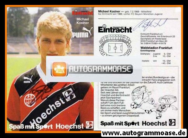 Autogramm Fussball | Eintracht Frankfurt | 1987 | Michael KOSTNER