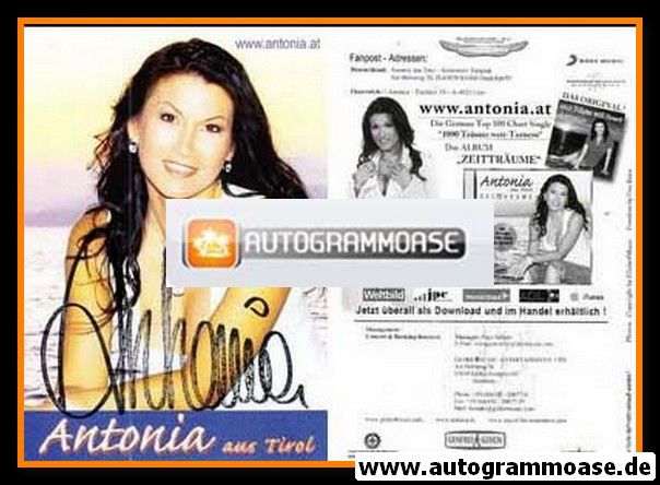 Autogramm Schlager | ANTONIA AUS TIROL | 2009 "Zeitträume" (Portrait Color)