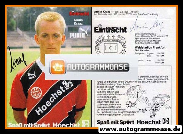 Autogramm Fussball | Eintracht Frankfurt | 1987 | Armin KRAAZ