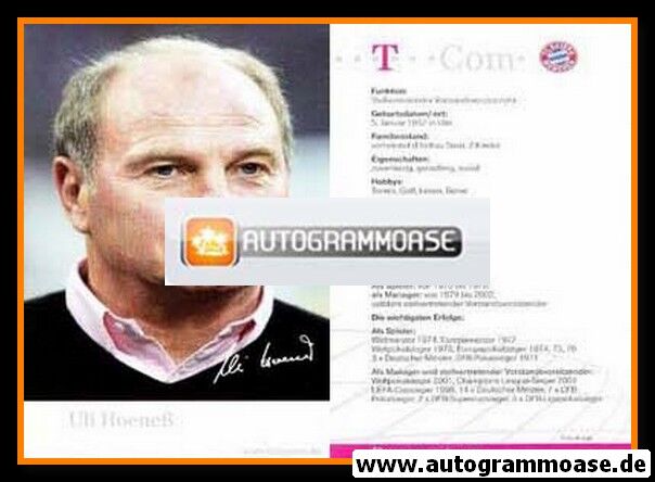 Autogramm Fussball | FC Bayern München | 2005 Druck | Uli HOENESS