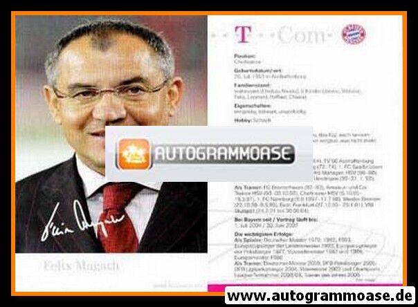 Autogramm Fussball | FC Bayern München | 2005 Druck | Felix MAGATH