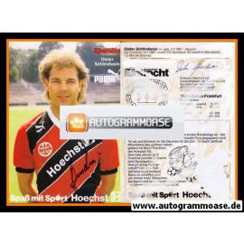 Autogramm Fussball | Eintracht Frankfurt | 1987 | Dieter SCHLINDWEIN