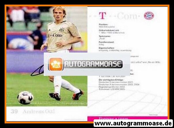 Autogramm Fussball | FC Bayern München | 2005 Druck | Andreas OTTL
