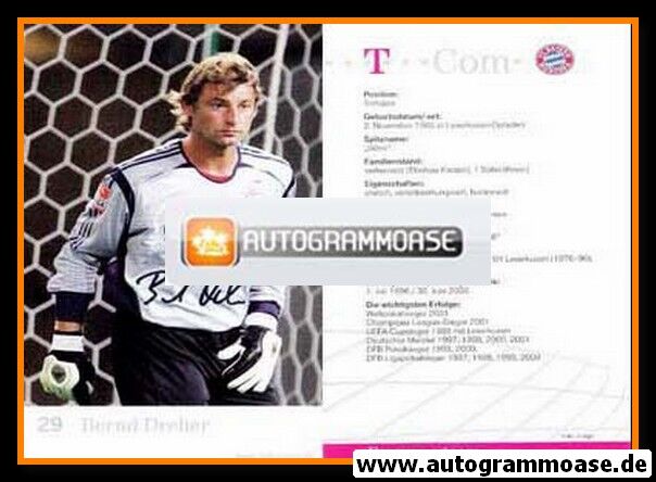Autogramm Fussball | FC Bayern München | 2005 Druck | Bernd DREHER