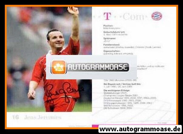 Autogramm Fussball | FC Bayern München | 2005 Druck | Jens JEREMIES