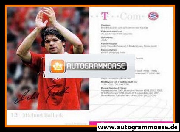 Autogramm Fussball | FC Bayern München | 2005 Druck | Michael BALLACK
