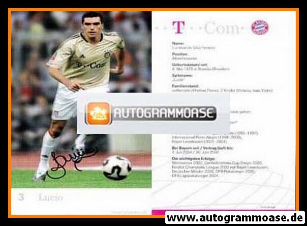 Autogramm Fussball | FC Bayern München | 2005 Druck | LUCIO