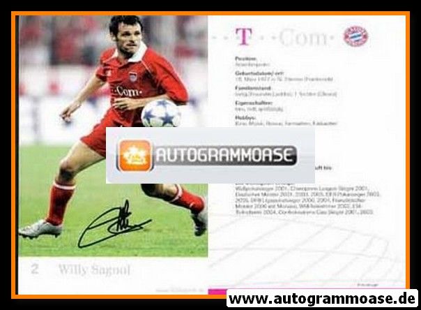 Autogramm Fussball | FC Bayern München | 2005 Druck | Willy SAGNOL