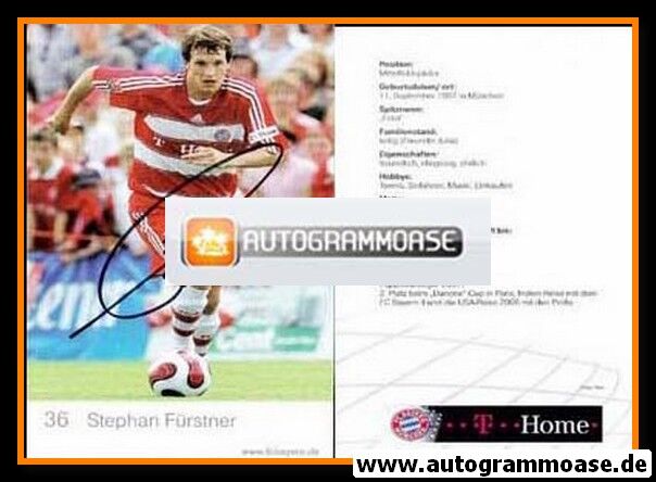 Autogramm Fussball | FC Bayern München | 2007 | Stephan FÜRSTNER