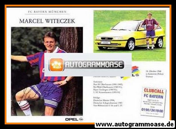 Autogramm Fussball | FC Bayern München | 1995 Druck | Marcel WITECZEK