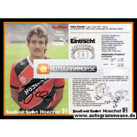 Autogramm Fussball | Eintracht Frankfurt | 1988 | Heinz GRÜNDEL