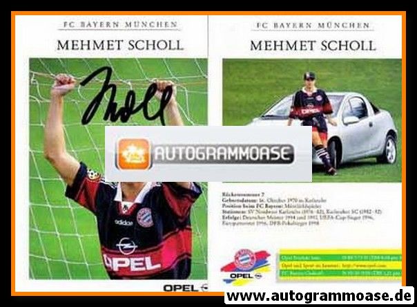 Autogramm Fussball | FC Bayern München | 1998 | Mehmet SCHOLL