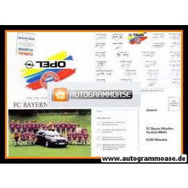 Mannschaftskarte Fussball | FC Bayern München | 1995 Opel (Klappkarte)