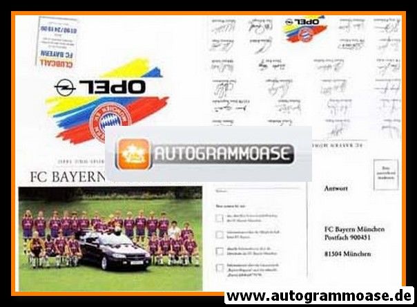 Mannschaftskarte Fussball | FC Bayern München | 1995 Opel (Klappkarte)