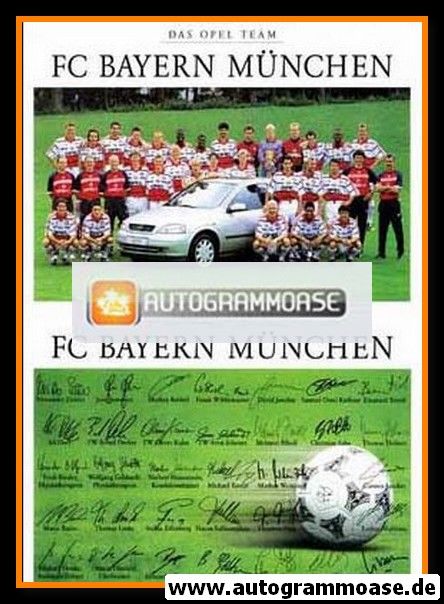 Mannschaftskarte Fussball | FC Bayern München | 1998 Opel