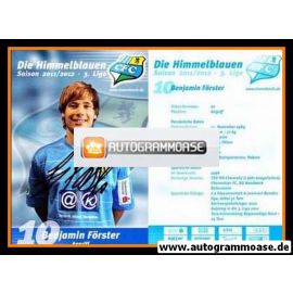 Autogramm Fussball | Chemnitzer FC | 2011 | Benjamin FÖRSTER