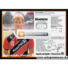 Autogramm Fussball | Eintracht Frankfurt | 1988 | Thomas KLEPPER