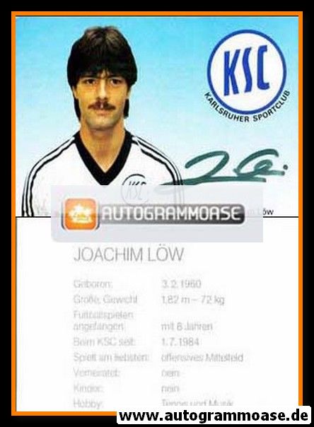 Autogramm Fussball | Karlsruher SC | 1984 | Joachim LÖW