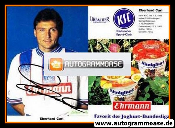 Autogramm Fussball | Karlsruher SC | 1996 | Eberhard CARL