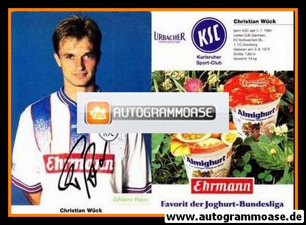 Autogramm Fussball | Karlsruher SC | 1996 | Christian WÜCK