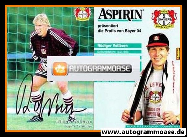 Autogramm Fussball | Bayer Leverkusen | 1997 | Rüdiger VOLLBORN