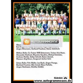 Mannschaftskarte Fussball | VfB Stuttgart | 1987 Adidas + 4 AG