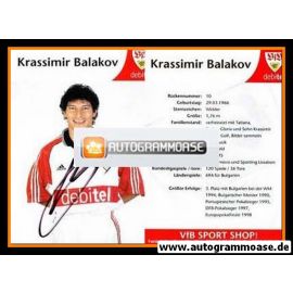 Autogramm Fussball | VfB Stuttgart | 1999 | Krassimir BALAKOV