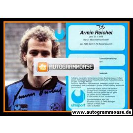 Autogramm Fussball | 1980er Uhlsport | Armin REICHEL (1. FC Kaiserslautern)
