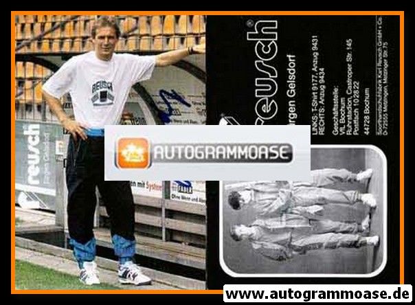 Autogramm Fussball | 1990er Reusch | Jürgen GELSDORF (VfL Bochum)