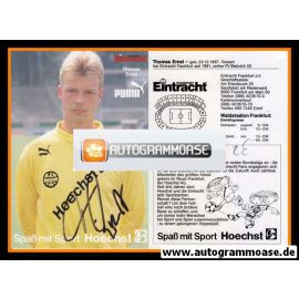 Autogramm Fussball | Eintracht Frankfurt | 1989 | Thomas ERNST