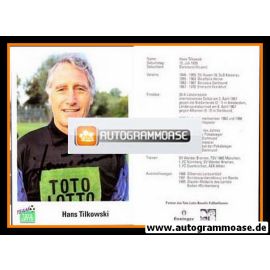 Autogramm Fussball | 1990er | Hans TILKOWSKI (Portrait Color) Toto Lotto 1