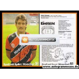 Autogramm Fussball | Eintracht Frankfurt | 1989 | Heinz GRÜNDEL