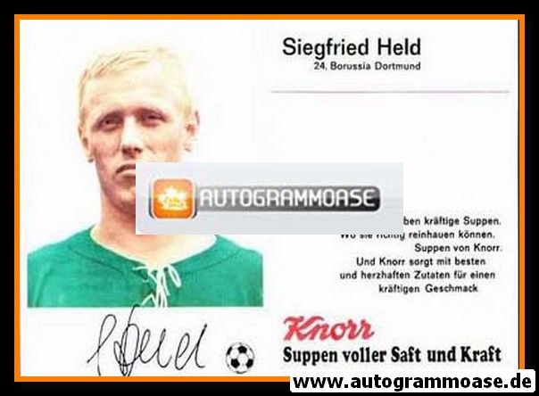 Autogramm Fussball | 1966 Druck | Siegfried HELD (Knorr)