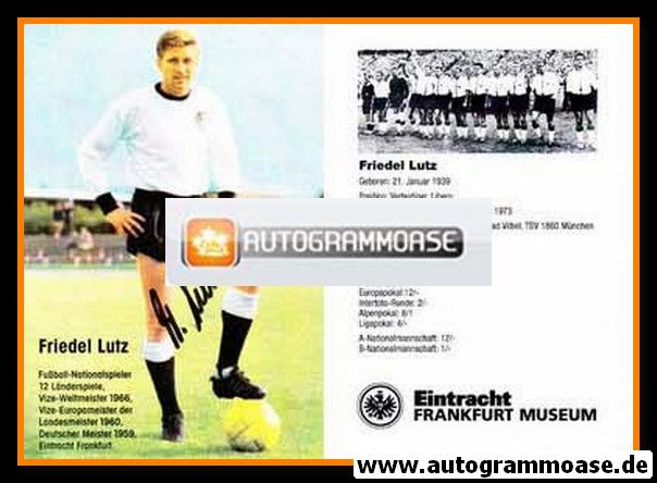 Autogramm Fussball | DFB | 1960er Retro | Friedel LUTZ (Eintracht Frankfurt Museum)