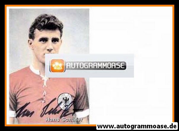 Autogramm Fussball | DFB | 1950er Retro | Hans SCHÄFER (rotes Trikot)