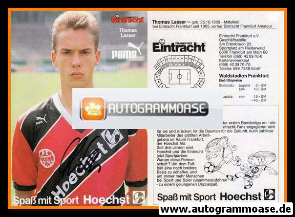 Autogramm Fussball | Eintracht Frankfurt | 1989 | Thomas LASSER