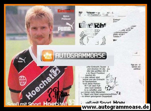 Autogramm Fussball | Eintracht Frankfurt | 1989 | Björn PISTAUER