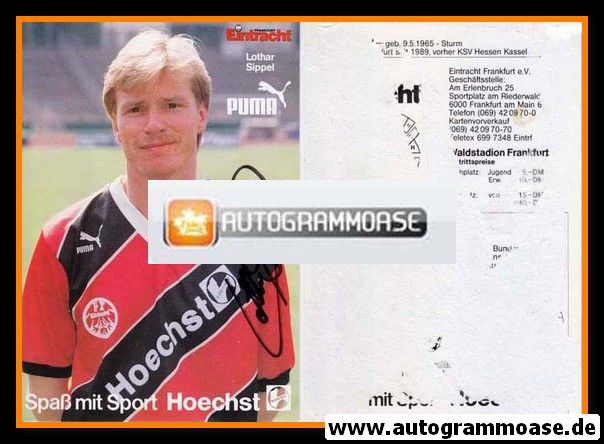 Autogramm Fussball | Eintracht Frankfurt | 1989 | Lothar SIPPEL