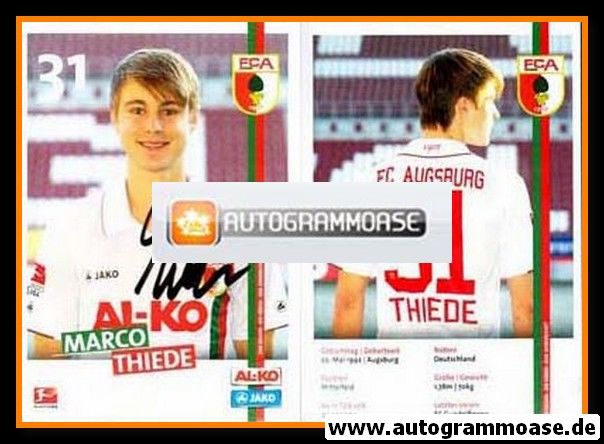 Autogramm Fussball | FC Augsburg | 2011 | Marco THIEDE