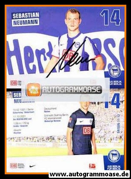 Autogramm Fussball | Hertha BSC Berlin | 2011 | Sebastian NEUMANN