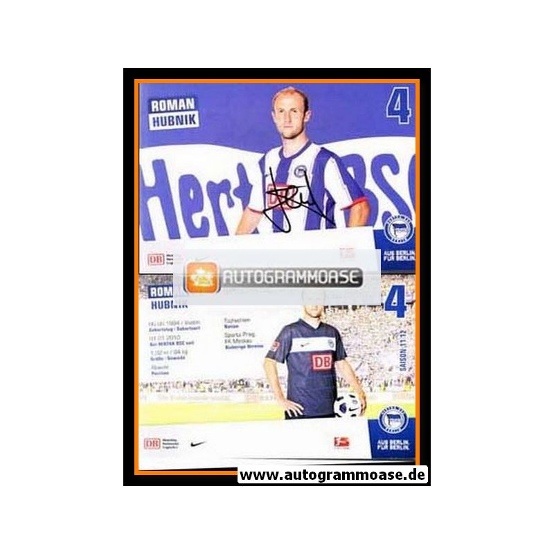 48839 Roman Hubnik Hertha BSC 2011-2012 original signierte Autogrammkarte
