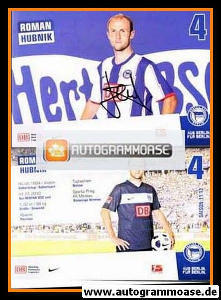 Autogramm Fussball | Hertha BSC Berlin | 2011 | Roman HUBNIK