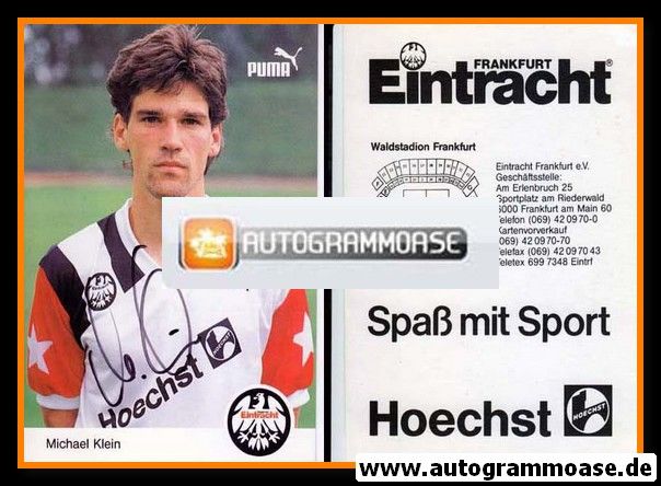 Autogramm Fussball | Eintracht Frankfurt | 1990 | Michael KLEIN